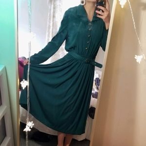 Vintage Emerald Green Dress